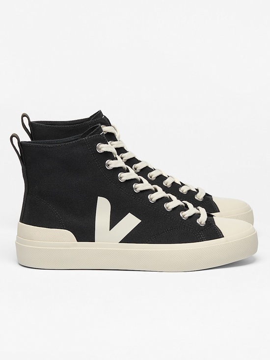 Veja Shoes - VEJA WATA II CANVAS BLACK PIERRE IN CREAM ACCENTS - UNISEX W9 / M7